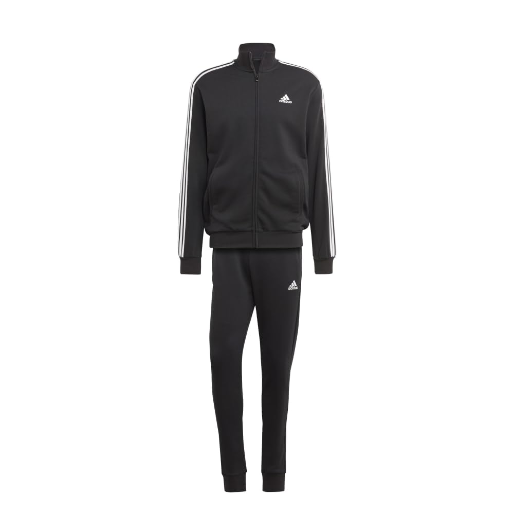 

Adidas Комплект из джерси, верх и низ, спортивная одежда, базовый спортивный костюм с 3 полосками, французский терри ECT00, черный XL, мужской (IC6766)