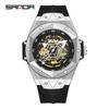 Sanda 7014 Skelett Herren Automatik Silikon Uhr - Trendiges und Cooles Design