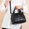 Women's Tote Bag Vintage Top Handle Bag Solid PU Leather Fashi Shoulder Satchel Large Capacity Crossbody Bags Commuter Handbag