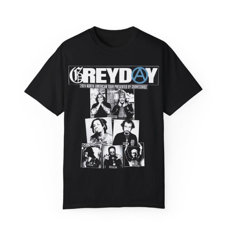 

Футболка Suicideboy Europe 2023 Tour – Футболка с составом Grey Day, Двусторонняя печать M