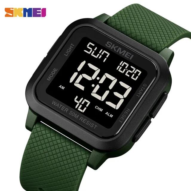 SKMEI 1894 Sport Elektronische Uhr für Herren Stoßfest Wasserdicht Countdown Herren Armbanduhr Militärischer Wecker 1960 Reloj Hombre