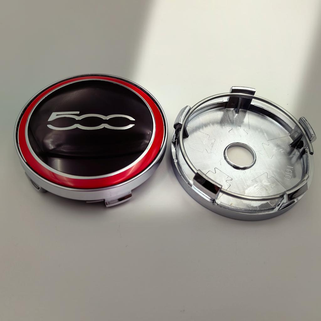 4 ks 60mm logo Fiat Krytky středů kol odznak-Prachotěsné kryty pro Fiat 500 124 125 Punto Bravo Stilo Panda Abarth-Emblémy na ráfky