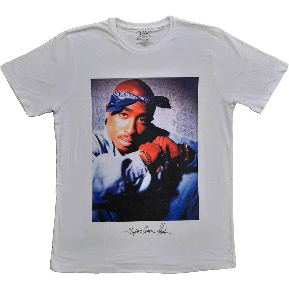 Tupac Unisex Tshirt Blue Bandana S