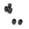 5 Stück schwarze Kunststoff-Schalterkappen aus robustem und langlebigem schwarzem Kunststoff für Drei-Wege-/Fünf-Wege-Gitarre