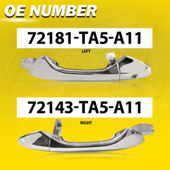 Front Left Right Outside Exterior Outer Door Handle For 2008-2012 Honda Accord