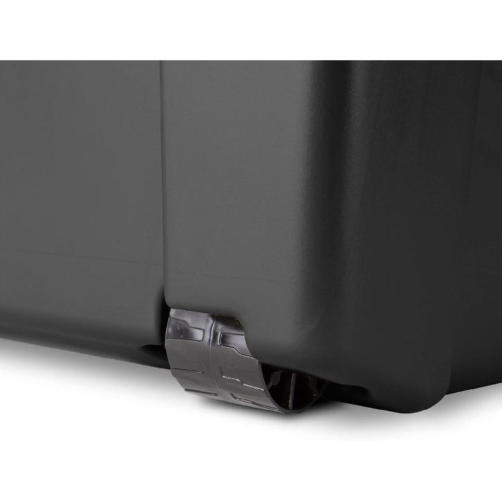 

Sterilite Сверхпрочный 16-галлонный портативный пластиковый контейнер-сундук для хранения с ручками и колесами для общежитий и квартир, плоский серый 1