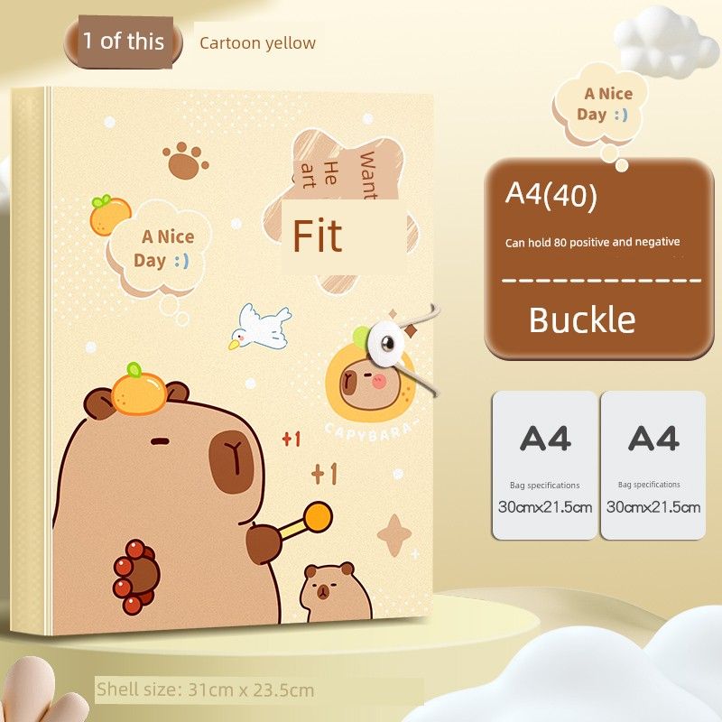 Transparent Insert Loose-Leaf for Pupils Cute Student Sheet Music Folder Paper Learning Involution Organize Fantastic Multi-Layer Thickened Supplies