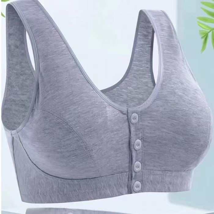 Wireless Front Buckle Plus Size Bra for Middle-Aged & Elderly Women Size 44, 70-80 kg