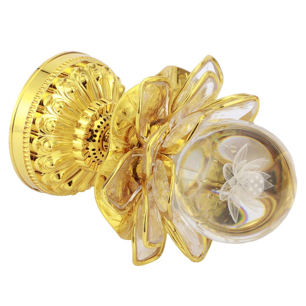 Křišťálová lotosová lampa LED Barevné jasné světlo pro buddhistickou meditaci Domácí kancelář Ozdoba