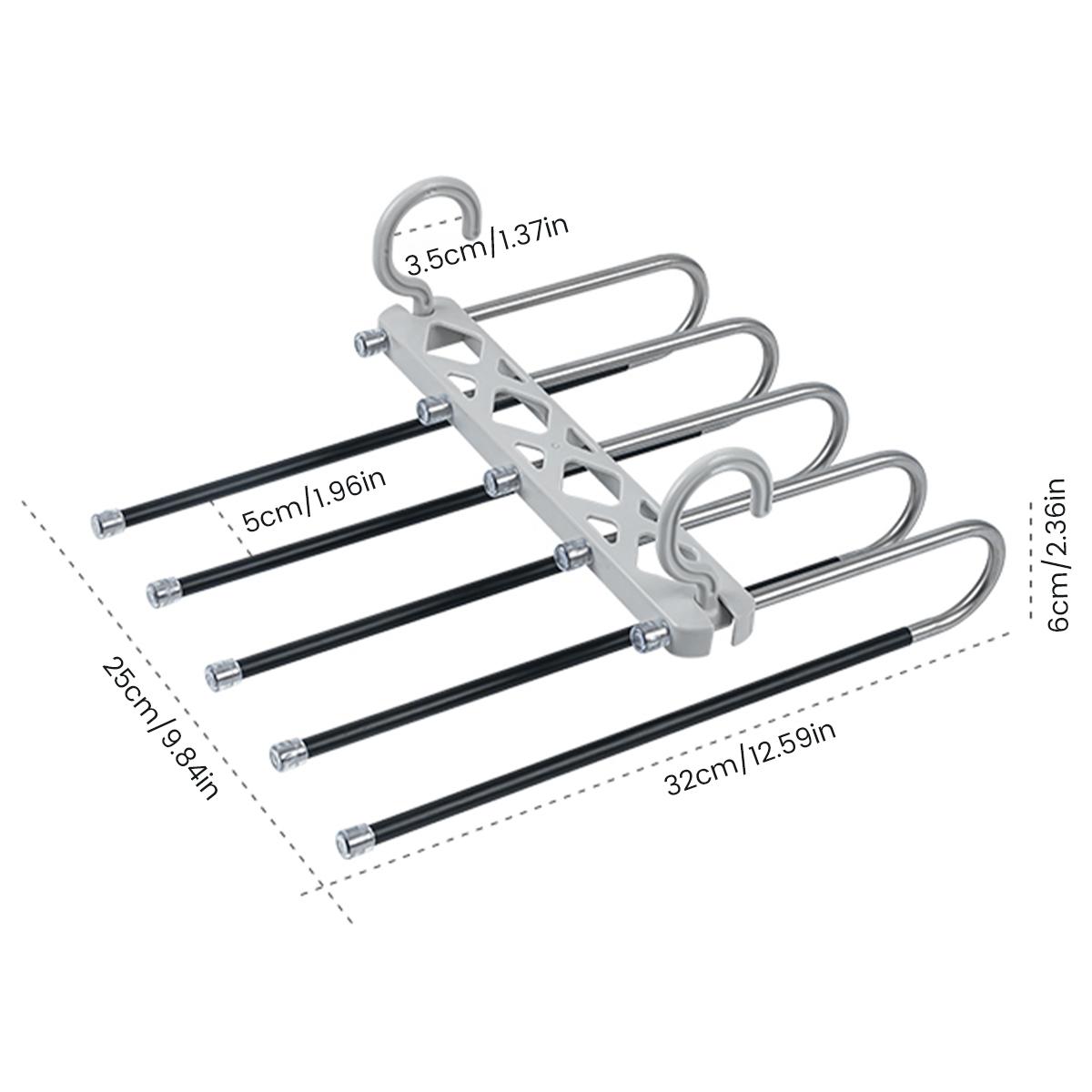 

Pants Hanger Folding Trouser Rack Heavy Duty 11LB Pants Rack Space Saving Multi-functional Closet Trouser Rack Clothes Organizer 1Pcs