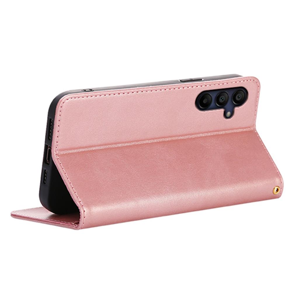 Für Samsung Galaxy A05s 4G Hülle Brieftasche Kalbleder Textur Handyhülle mit Verdecktem Magnetverschluss