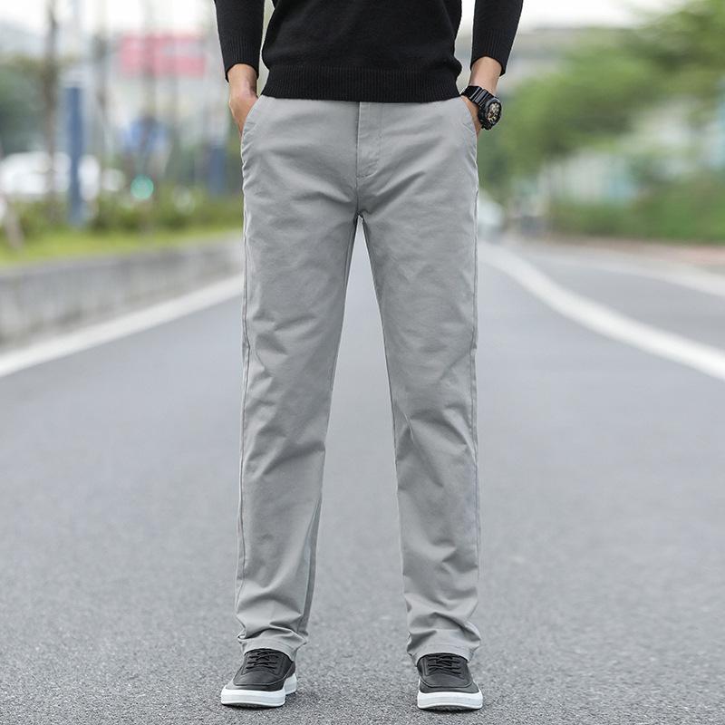 

Business Casual Men s New Autumn Long Trendy Black Autumn Casual Pants For Teenagers And Men s Trendy American Style 28 светло-серый