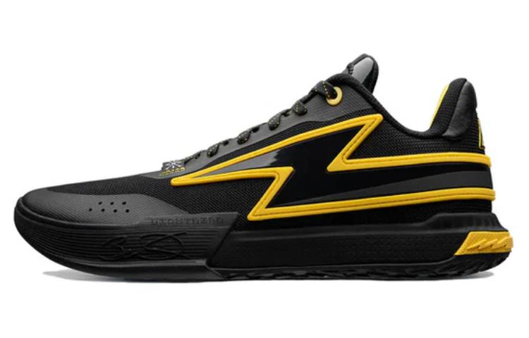 Li Ning Wade Flash Удобные Нескользящие Низкие Баскетбольные Кроссовки Мужские Черно-Желтые ABPU027-2 45
