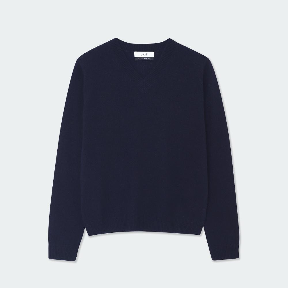 Yunis 100% Cashmere Basic V-Neck Clover Pullover - 4 Colors