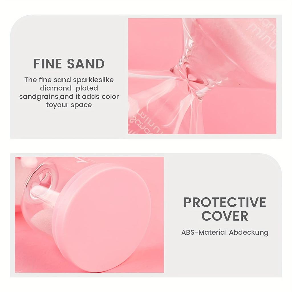 4pcs Marcaron Glass Sand Timers - 5/10/15/30 Min Colorful Hourglasses for Classroom, Home Office, Kitchen Decor & Games