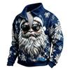 Men's Casual Long Sleeve Full-Zip Sweatshirt with Stand Collar Athletic Top