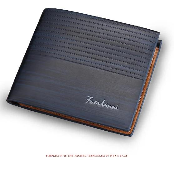Fashion PU Leather Wallets Slim Business Male Pocket Credit Card Holder Purse Wallet