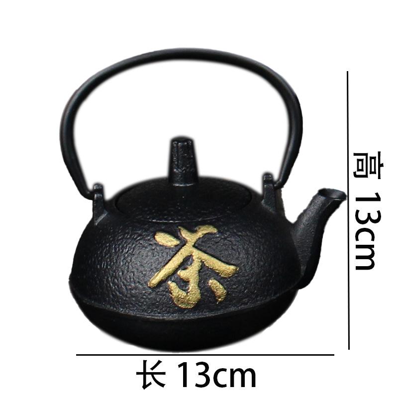 Zen czajnik żeliwny do herbaty biurko biurowe picie herbaty smok i feniks mnich podnoszący belkę garnek ogień węglowy piec żeliwny metalowa ozdoba rękodzielnicza