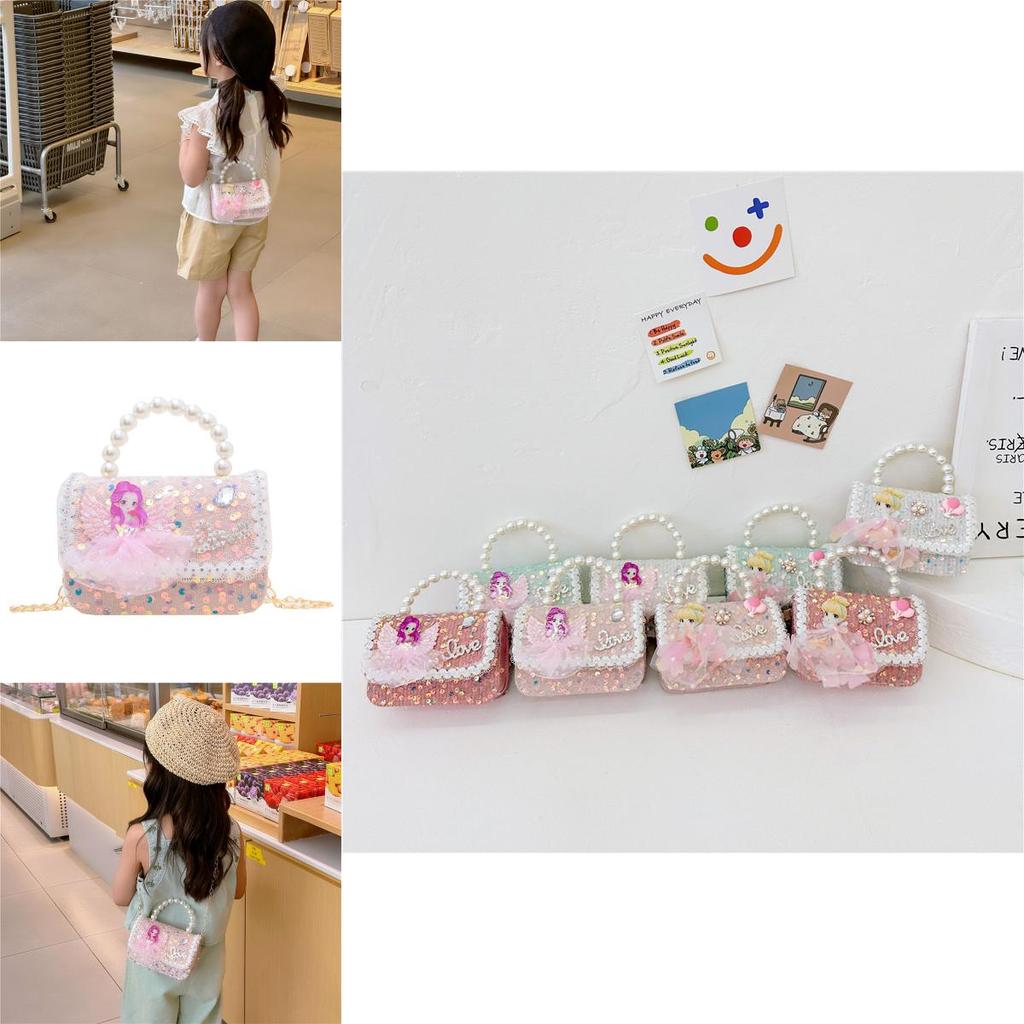 Charming Children's Mini Bag With Soft Polyester Material And Lovely Pearl Accents