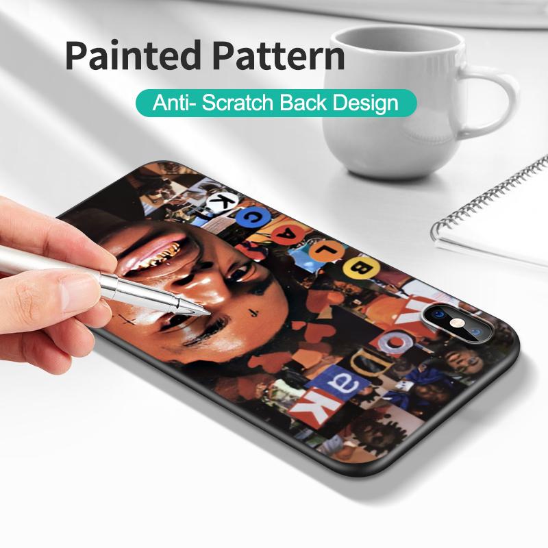 Black Tpu Case For Samsung Galaxy A03 SM-A035 A03 Core A03S A13 A23 LTE A33 A53 A73 4G 5G Rapper Kodaks