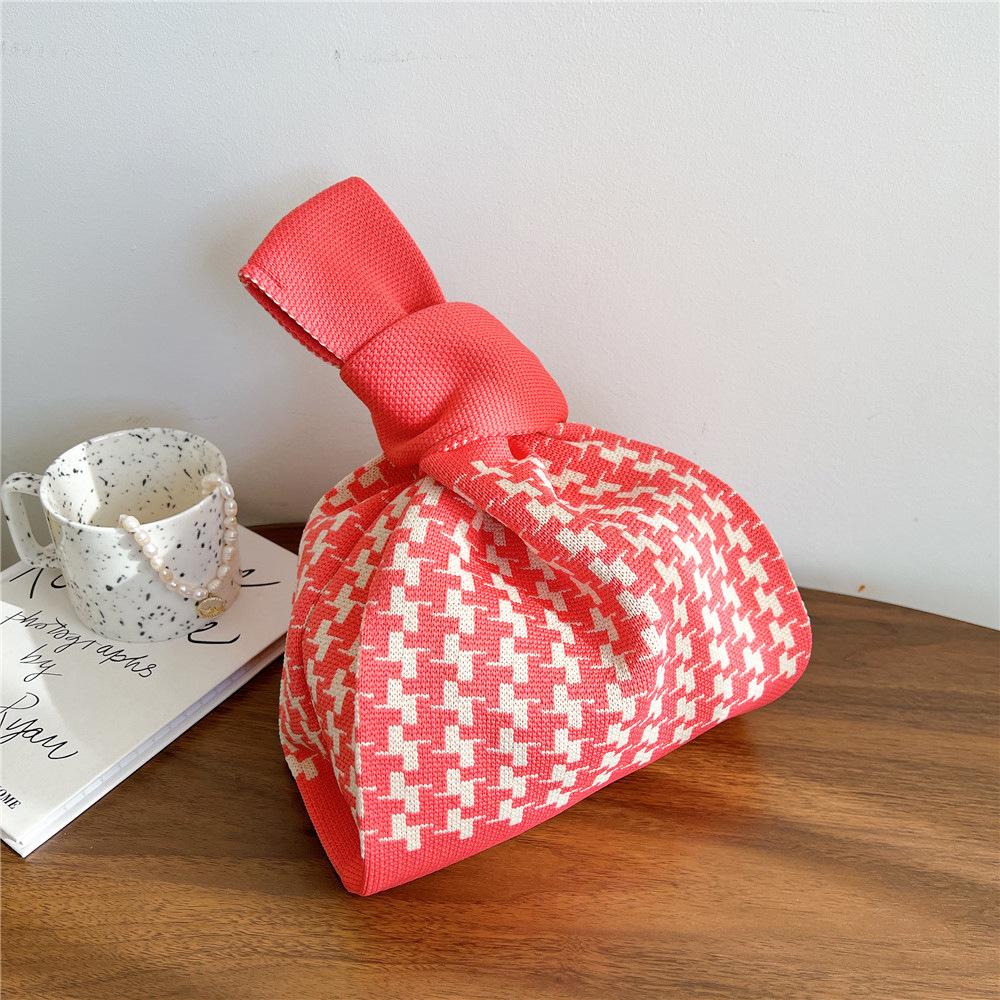 Colorful Polka Dot Knitted Handbag for Women - Versatile, Trendy, and Casual for Any Season
