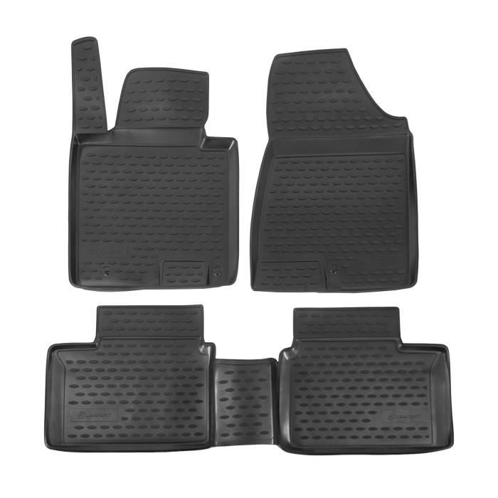 Tapis De Sol En Caoutchouc 3D - J&amp;J AUTOMOTIVE - Kia Cee'D 2012-2018 - Noir - Sur Mesure - Antidérapant