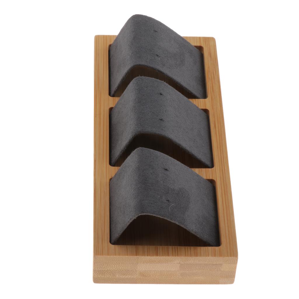 Bamboo Wooden Drop Earrings Ear Studs Display Rack Organizer 1 Slot White