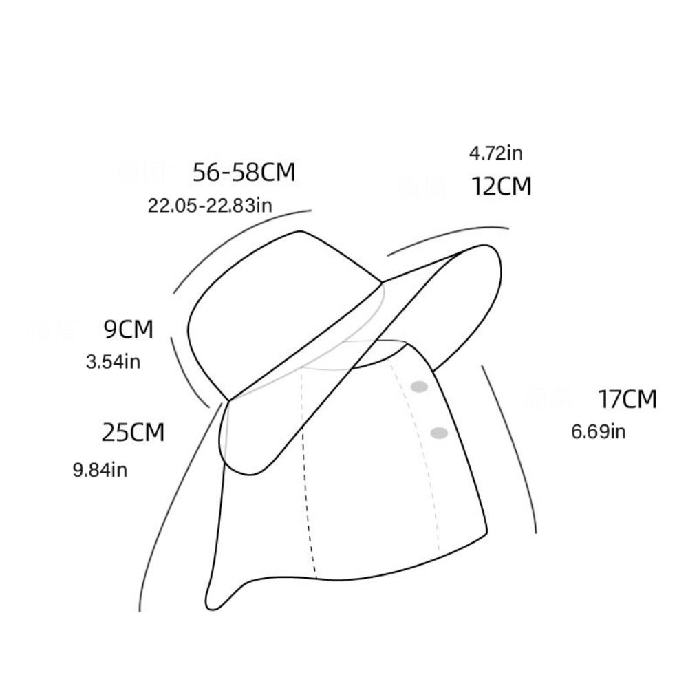 Sun Protection Cover Face Cap Neckline Mask Tea Picking Hat Portable Sunscreen Bucket Hat  Riding