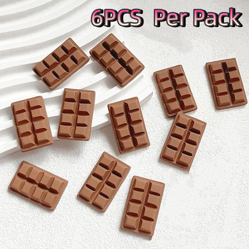 Gesimuleerde Chocoladereep Knijpspeeltjes 6 Stuks Zacht Langzaam Terugverend Fidget Speelgoed voor Volwassenen Stressverlichting Thuis Kantoor Gebruik brown