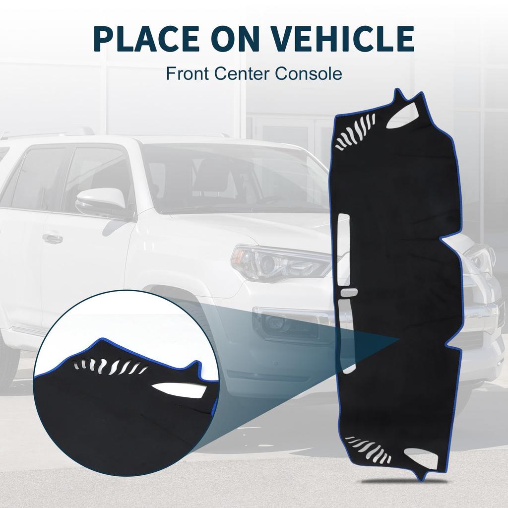 TUCKBOLD Dashboard Mat for Subaru Levorg Car Interior Dashboard Protective Interior Sun Flannel Black with Blue Set (VN Series), Cover, Mat, Parts,