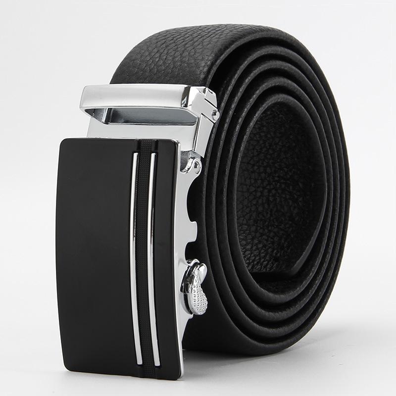 Men's Head Layer Leather Belt High End Automatic Buckle Belt Business Versatile Cowhide Belt