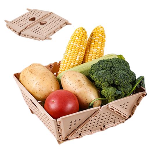 Collapsible Colander Folding Drain Basket with Resting Feet Dishwasher Safe Kitchen Food Strainer for Fruit Vegetables Pasta