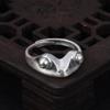 S925 Sterling Silver Matte Frog Ring - Adjustable, Three-Dimensional Design for Women