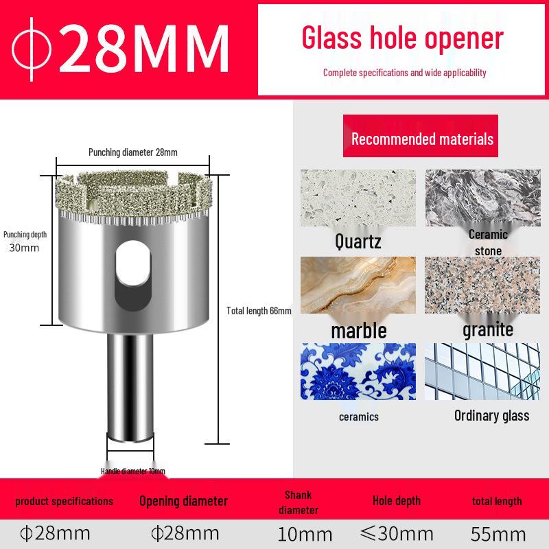 Schmirgelglas-Bohrer für Fliesen und Marmor, 3-200 mm