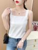 Sharphon Sexy Satin Camisole Tank Hidden Bra Straps Top, Innerwear,