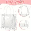 Plastic Gift Bags Clear PVC Bag With Handles Reusable Tote Bags Transparent Shopping Bag Gift Packing Bag Handbag Storage Bag