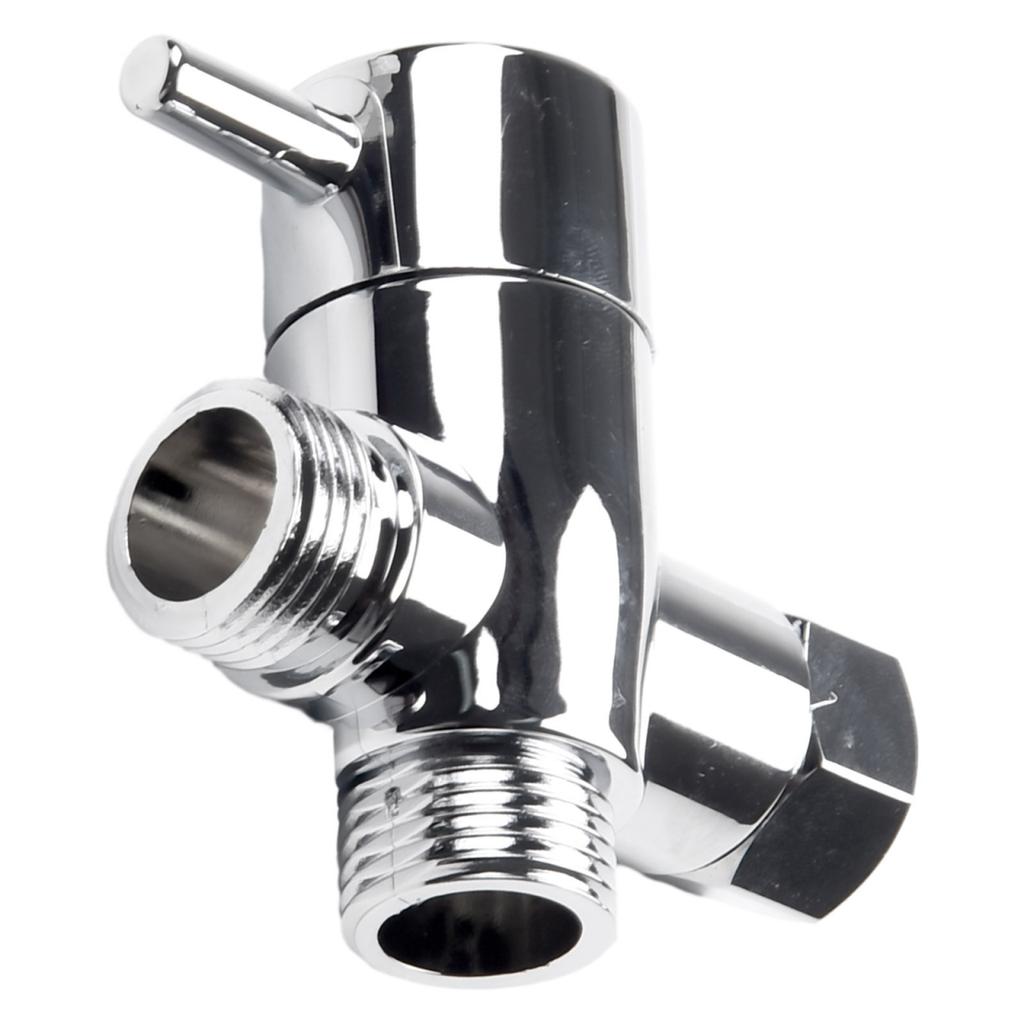 3 Way T-adapter Bath 1/2 Shower Head Mount Valve Diverter ABS Converter