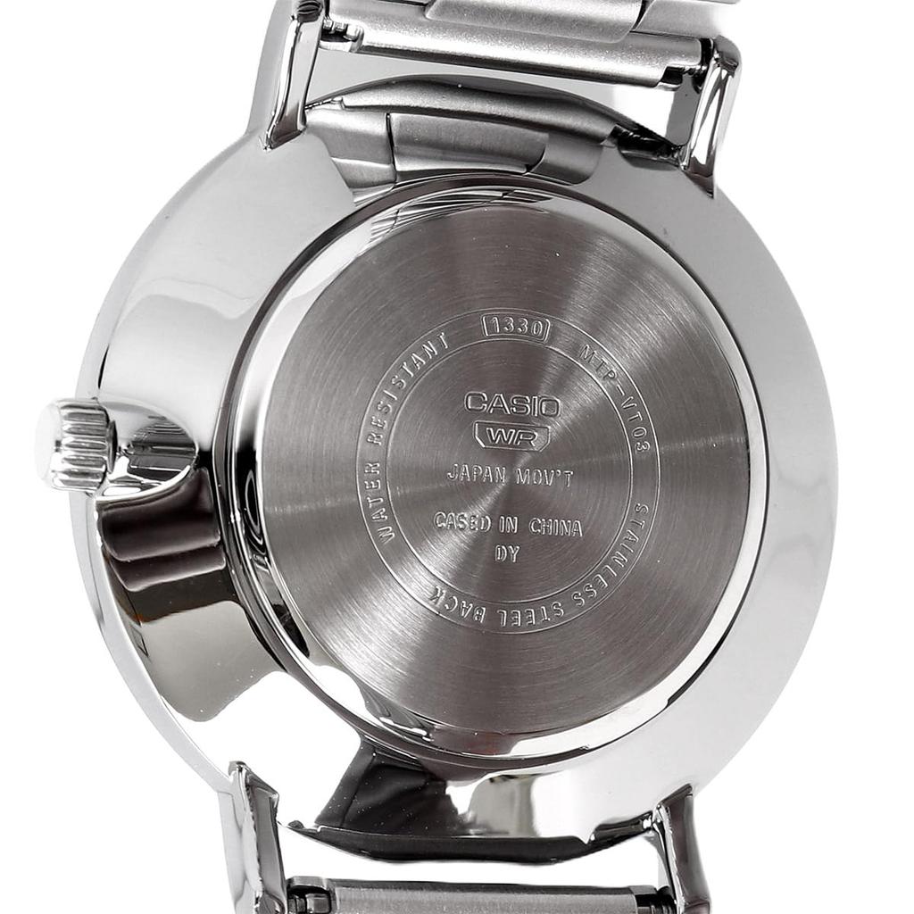 CASIO MTP-VT03D-3B quartz men's watch deep green metal band overseas model