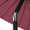 270 cm Aluminum Mast Sun Umbrella in Burgundy Red