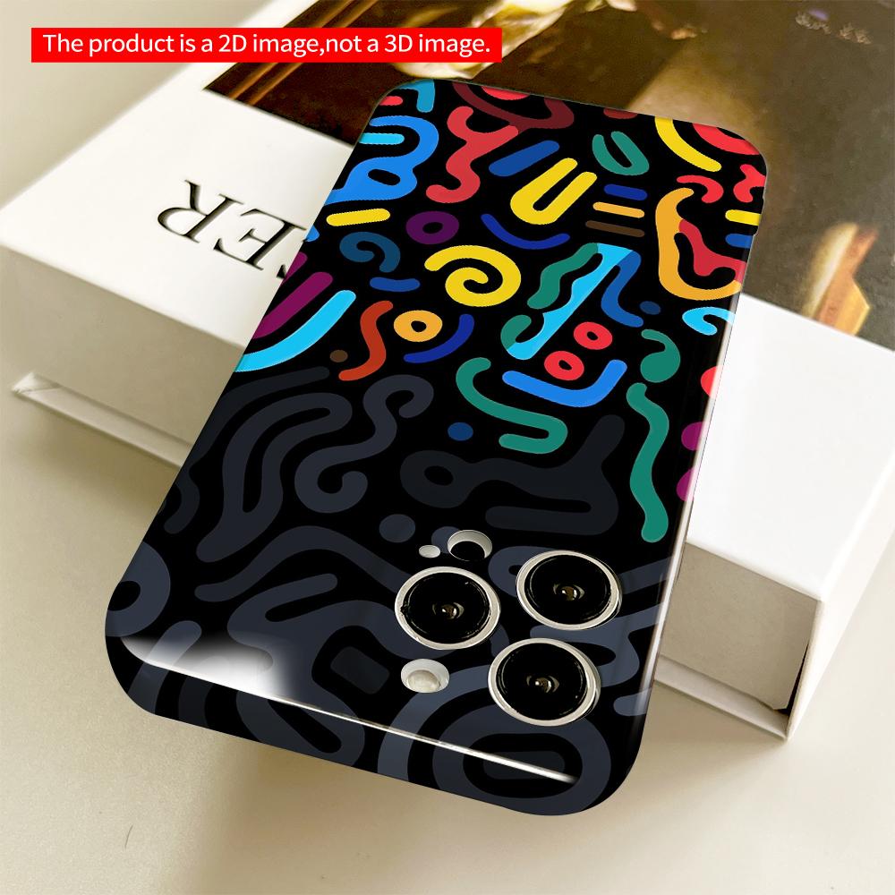 Vibrant Abstract Swirls Phone Case All Inclusive Film Hard Phone Case, Compatible with iPhone 18 Pro Max 17 16 15 14 13 12 11