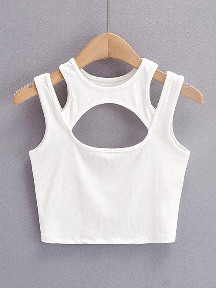 

Лето, Новое поступление, женские однотонные сексуальные повседневные топы из 2 предметов, укороченные топы для женщин L белый