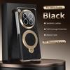 Premium Oil Wax Texture Leather Case for Oppo Find N6 Dual-Axis Hinge All-Inclusive Lens Protection Invisible Ring Stand Cover