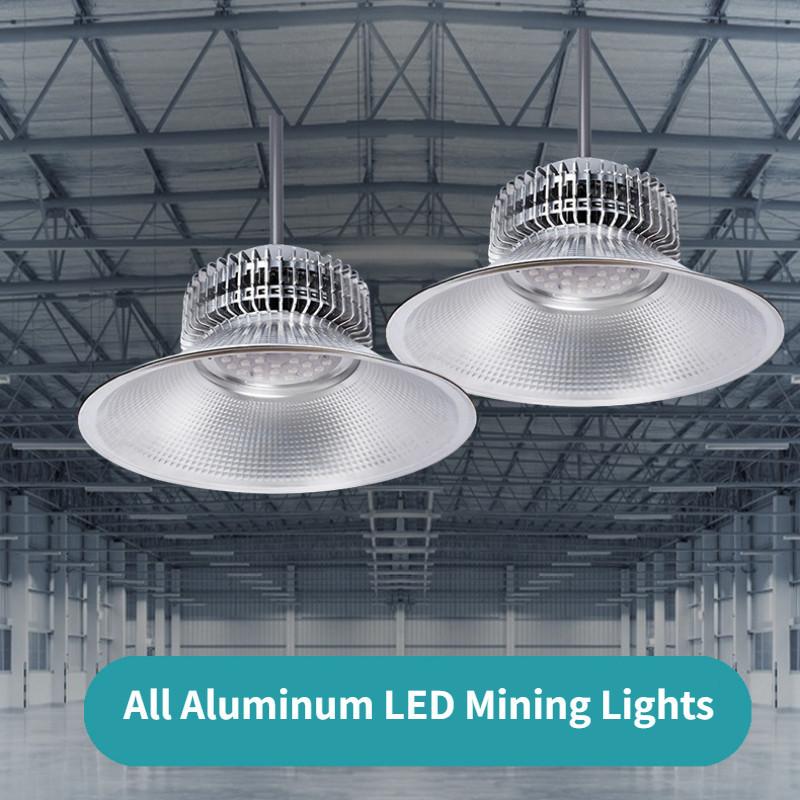 220V LED Finned Industrial And Mining Lights Workshop Warehouse Ceiling Light Indoor Sports Hall Lighting Pendant Lamp