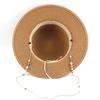 Women Summer Uv Protection Straw Sun Hat Wide Brim Korean Style Pearl Decor Beach Foldable Travel Elegant Lightweight