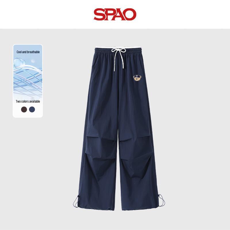 SPAO WOODIE Series Women s Cooling Wide-Leg Drawstring Pants M