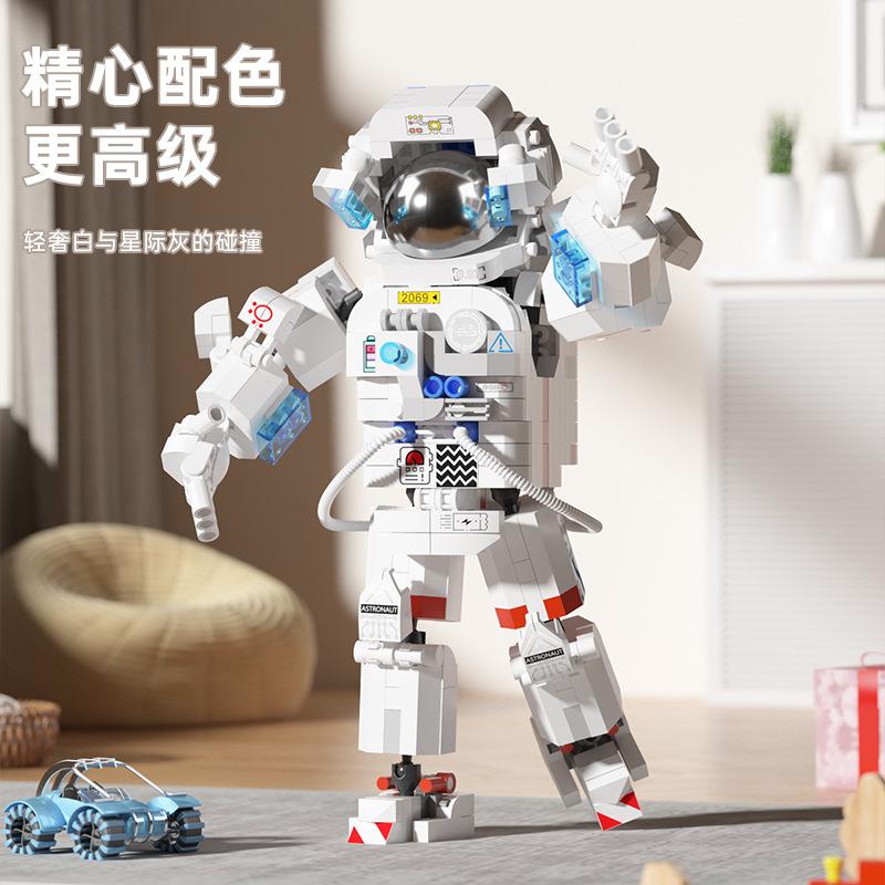 Astronaut Micro Building Blocks Construction Set Shop Mini Block DIY Toy Decoration for Children Mini Bricks Adult Boy Girl Gift