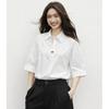 French Style Elegant White Five-Sleeve Women's Shirt - 2026 Spring Collection, Perfect for Petite Figures