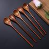 5 Pieces Natural Wooden Spoon Set Simple Elegant Stirring Spoon for Kitchen Cooking Coffee Tea Dessert Mixing Tool