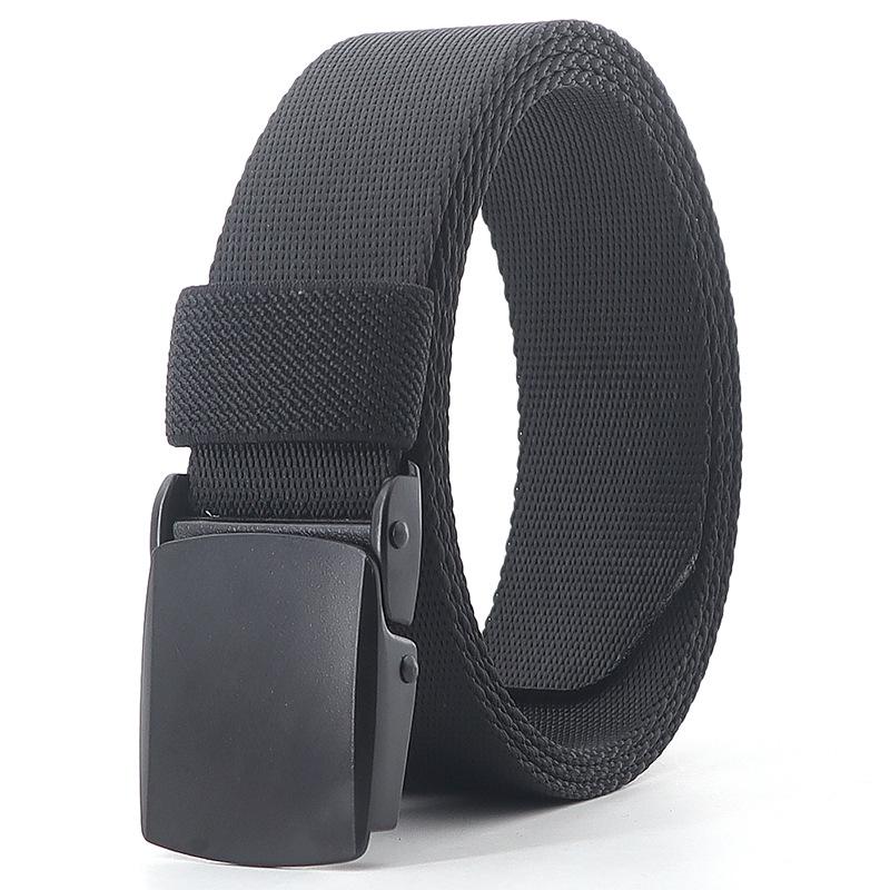 

Быстросохнущий нейлоновый ремень 3,2 см с гладкой пряжкой из цинкового сплава - Унисекс для активного отдыха и повседневной носки 110 cm чёрный