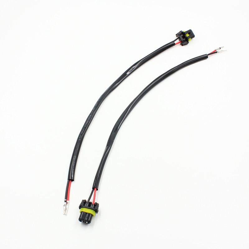 Rockeybright 2pc 12V 35W 55W HID Conversion Kit Light Bulb Wire Harness Power Plug Cord H3 H8 H9 H10 H11 880 881 Power Connector